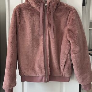 Athleta Pink Fuzzy Jacket